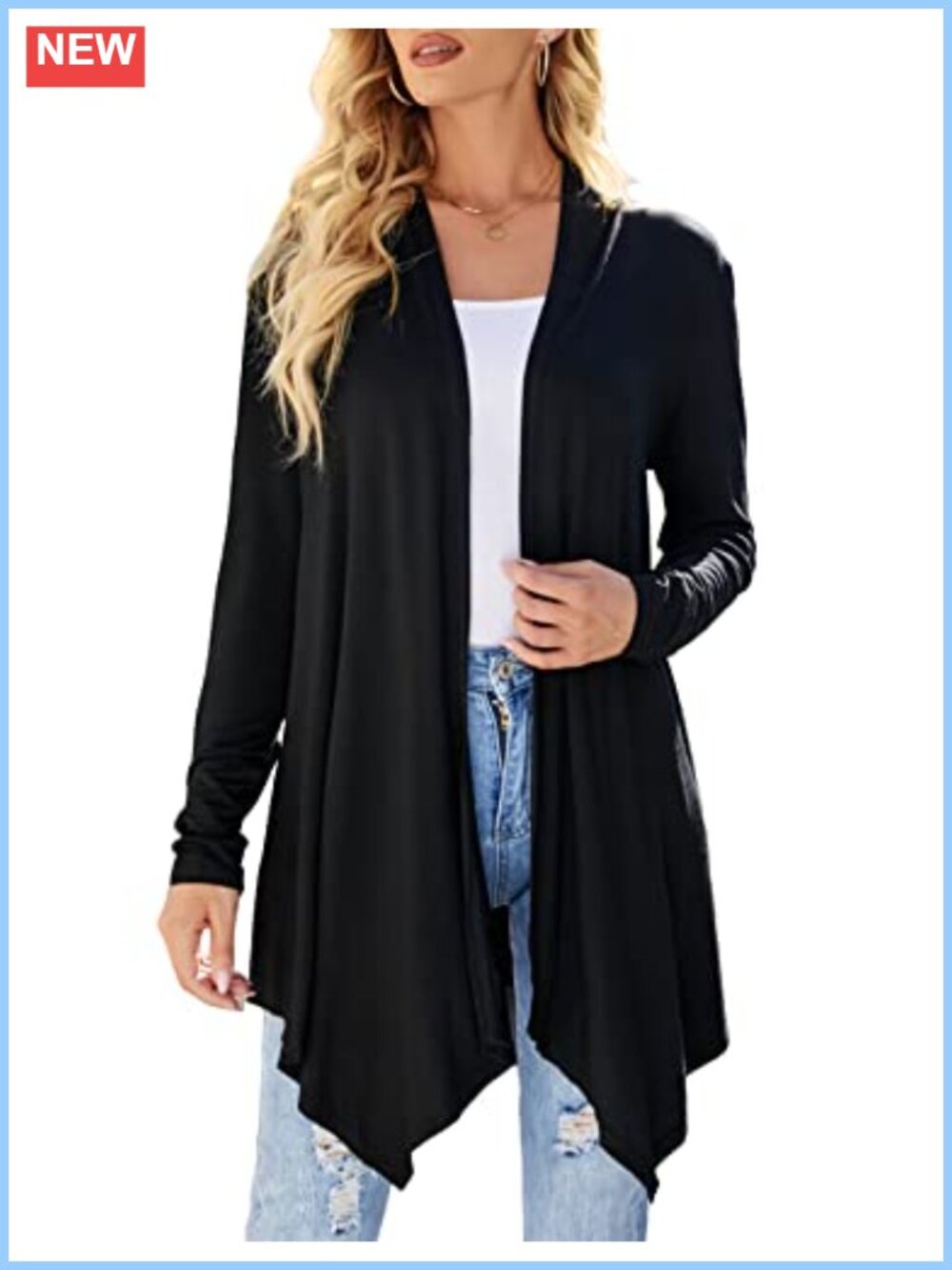 Lightweight Open Front Long Sleeve Cardigan Sweater Duster